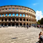 Ancient Ruins of the Colosseum in Rome