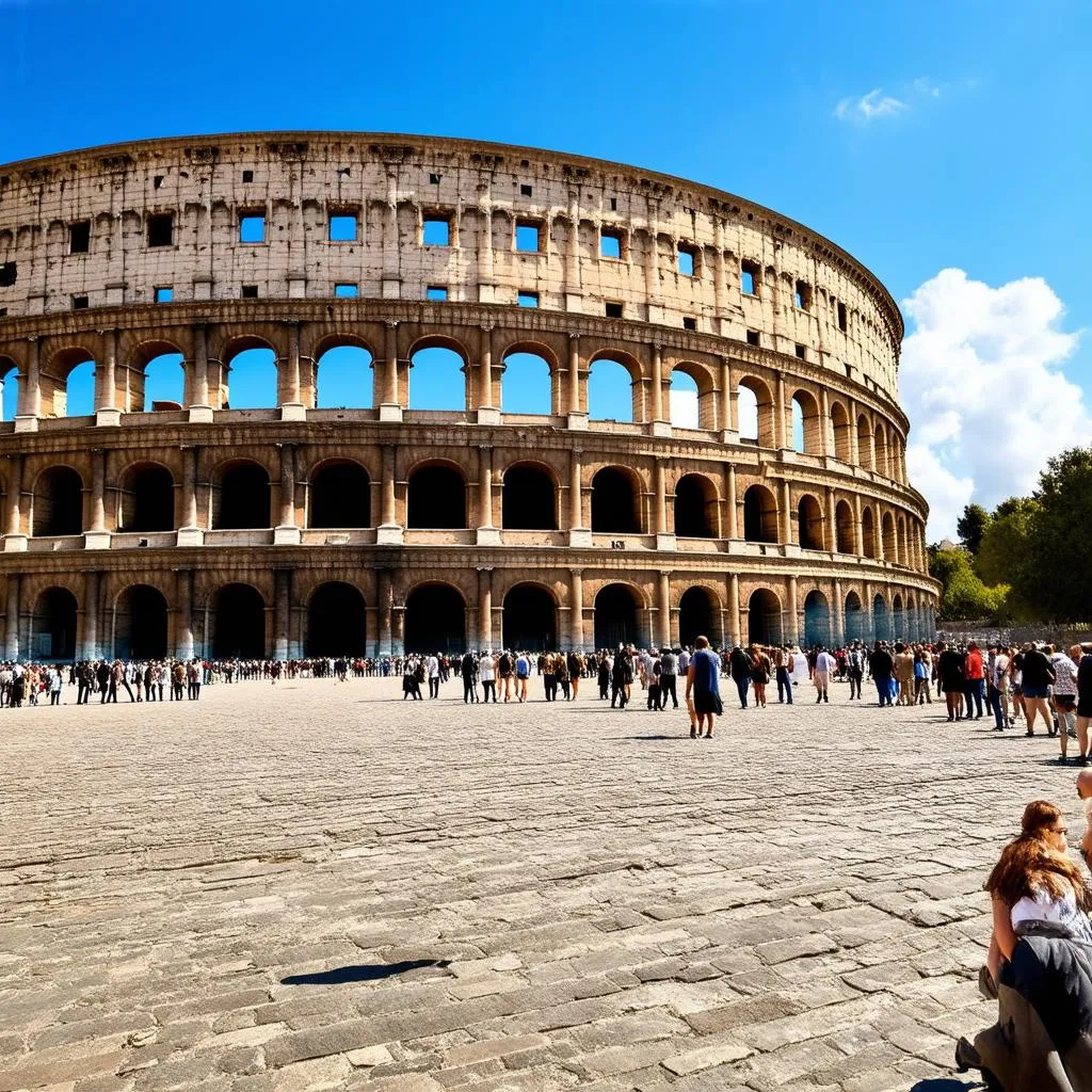 Ancient Ruins of the Colosseum in Rome