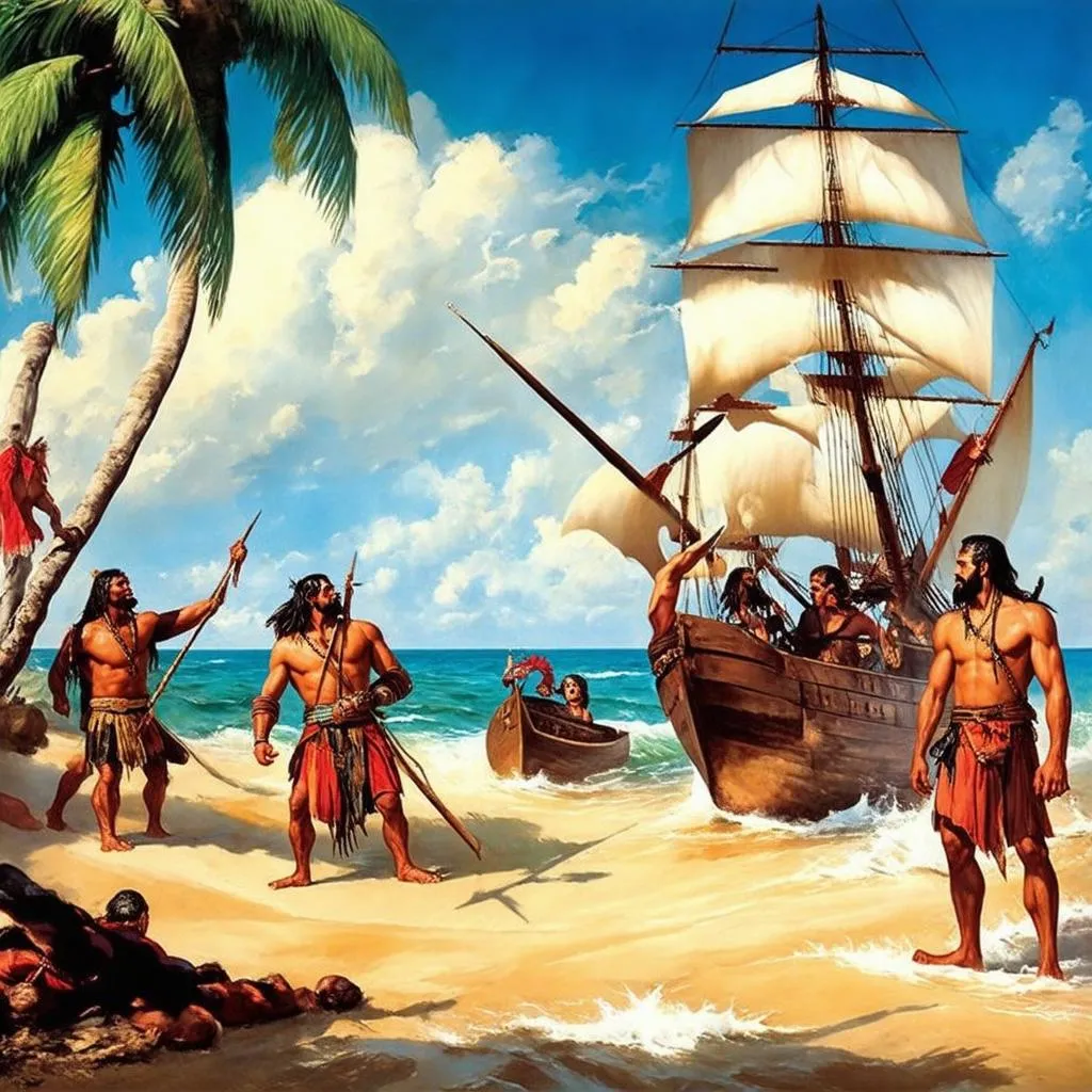 Columbus Landing on Hispaniola