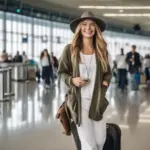 Woman in Comfortable Airport Outfit