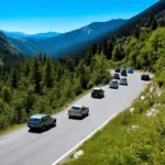 Convoy on a Winding Road