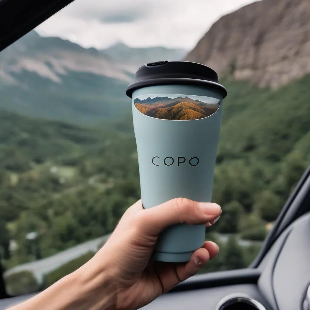 Person Holding a Copco Travel Mug While Driving