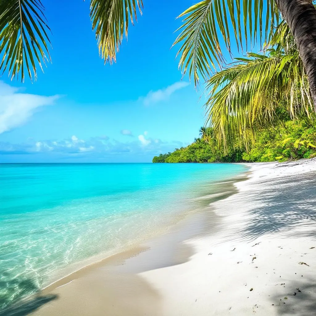 Costa Rica Beach with Lush Greenery