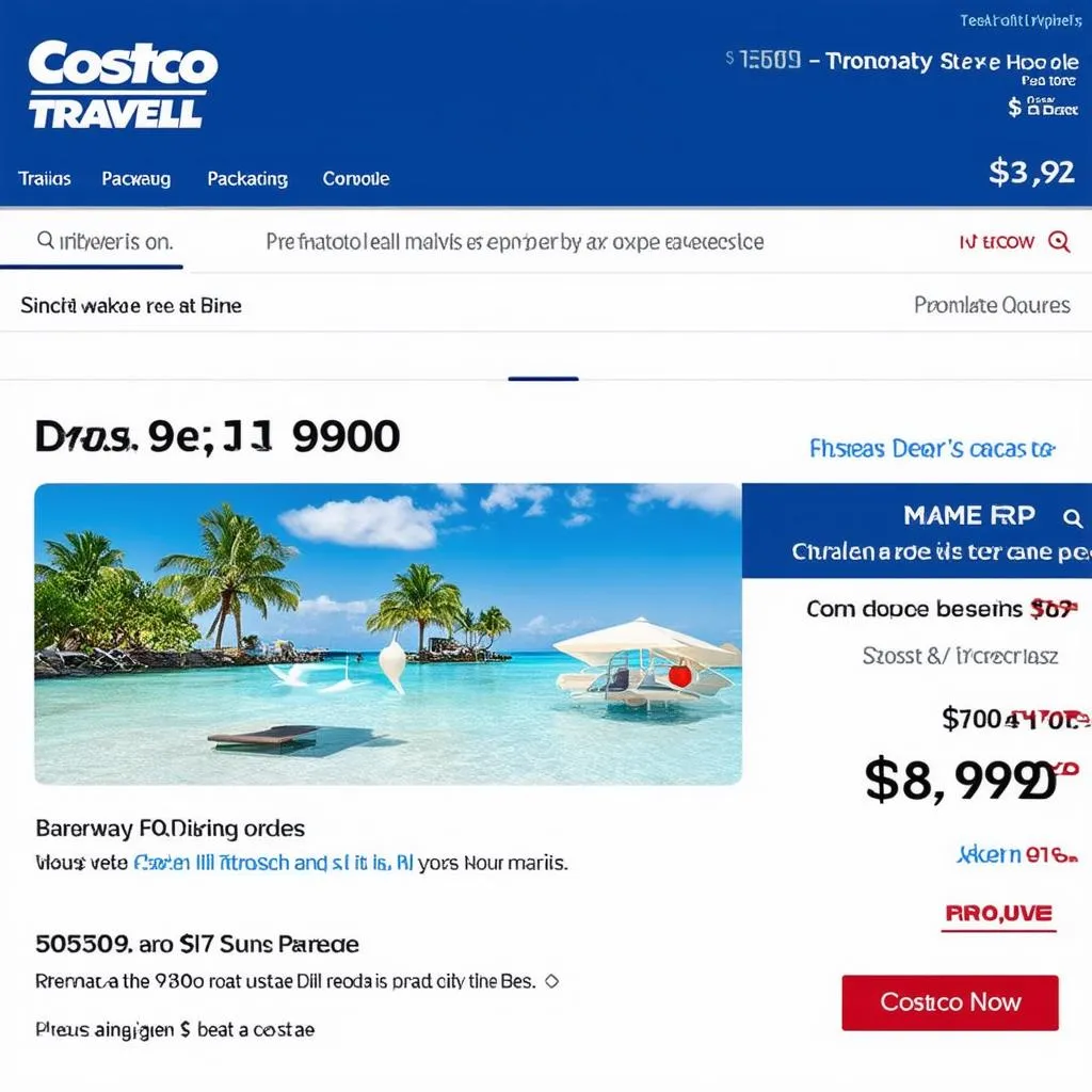 Costco Travel Website