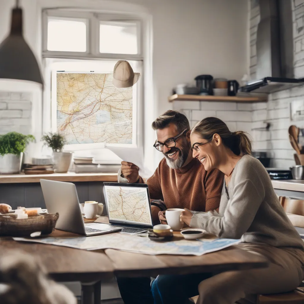 Couple Planning their Travel Budget