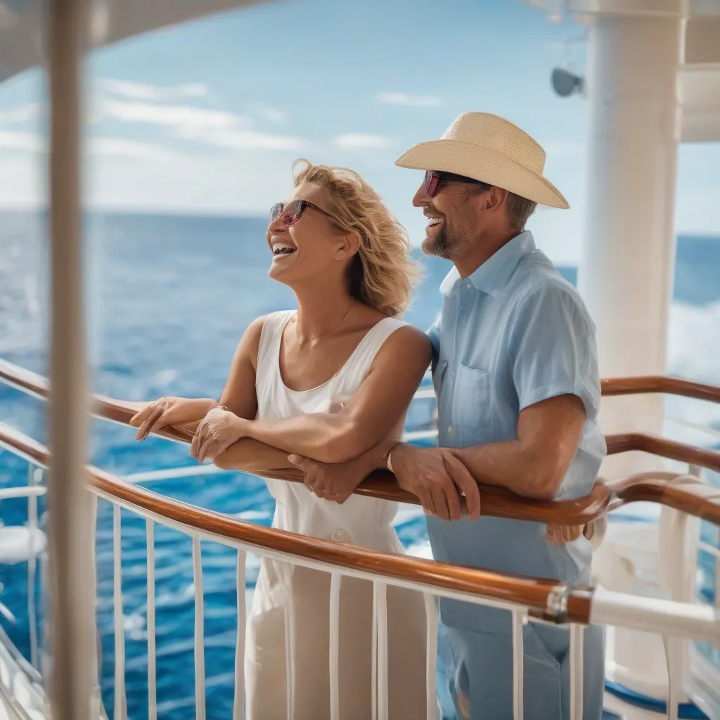 Couple Enjoying Cruise Balcony