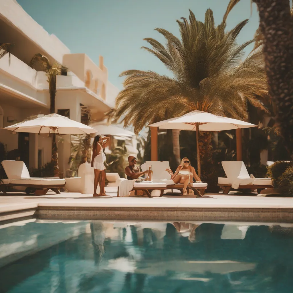 Couple Enjoying Hotel Pool