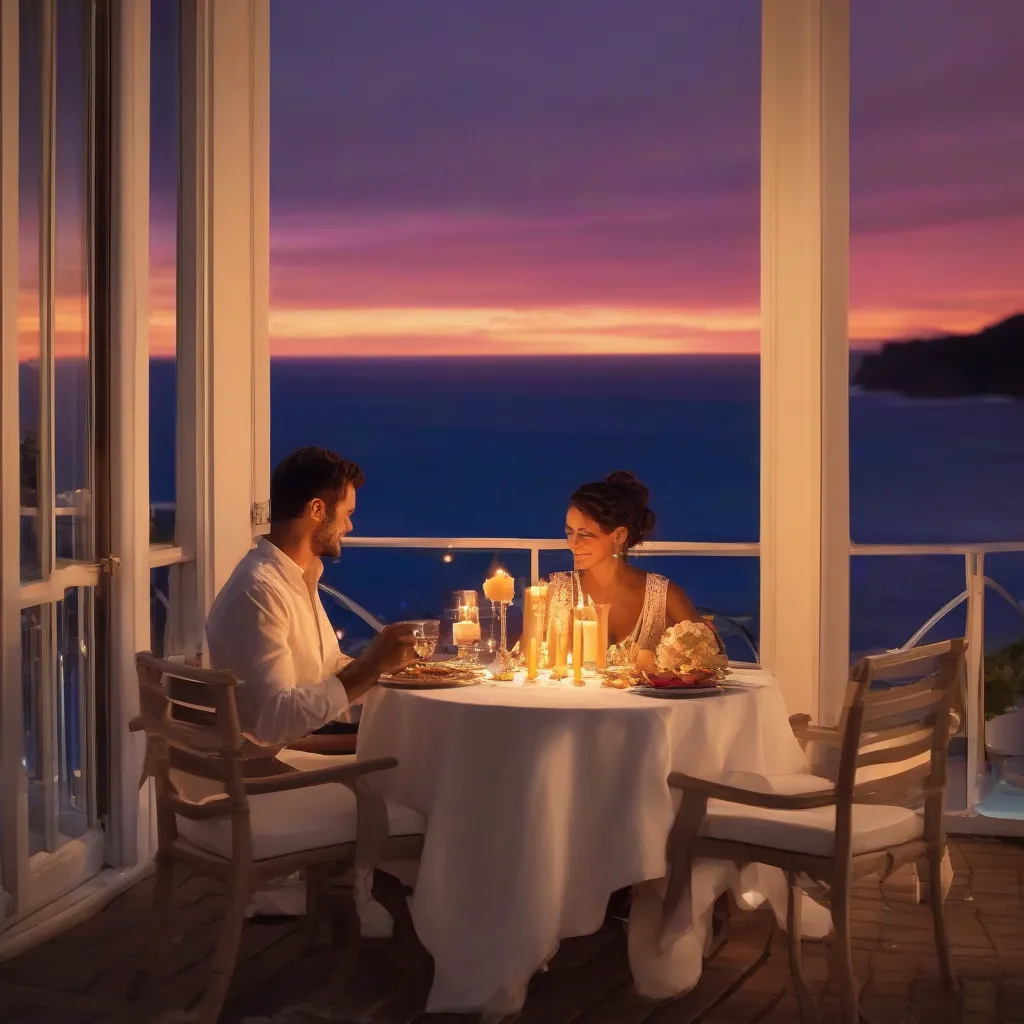 Couple Enjoying a Romantic Dinner