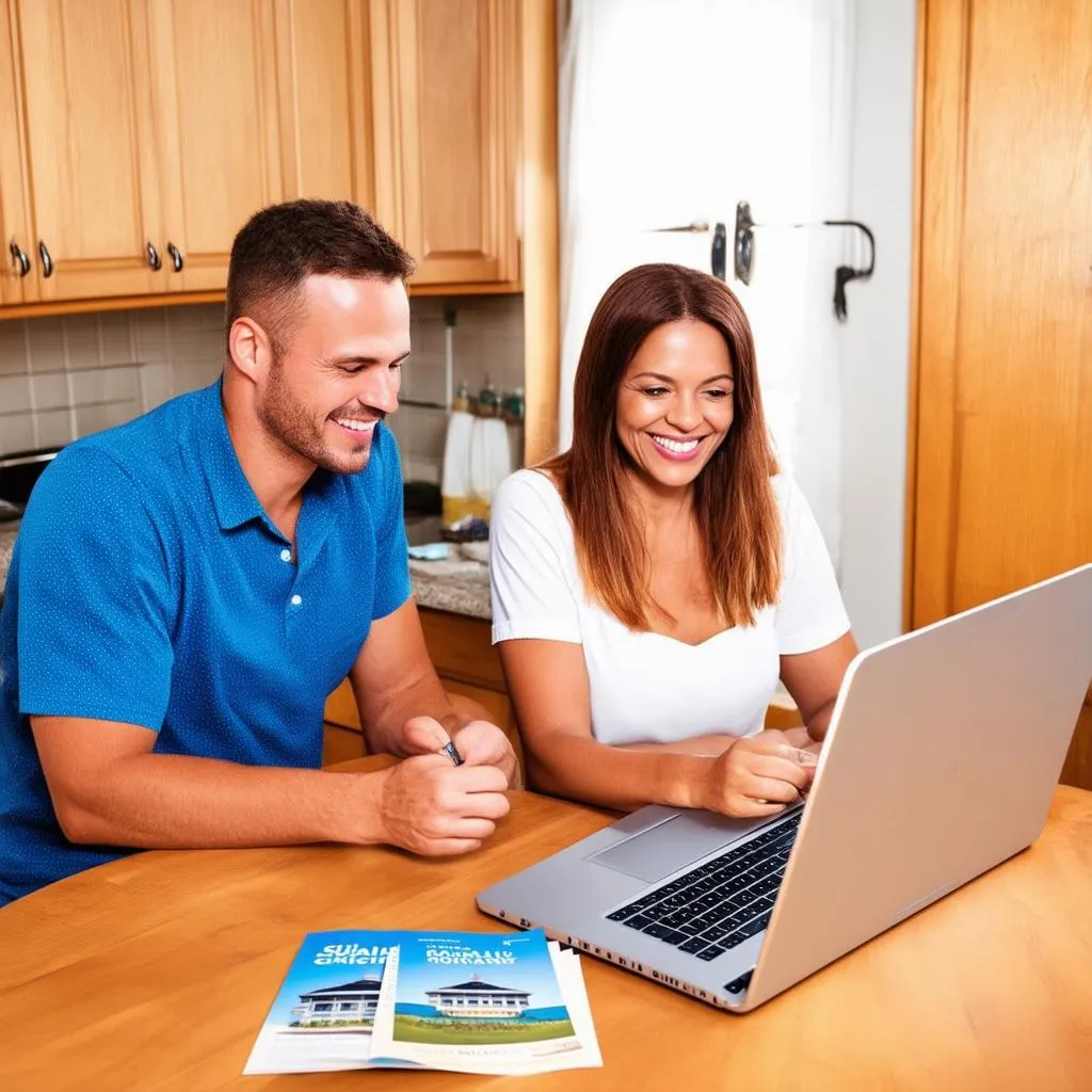 Couple Planning their Dream Cruise Vacation