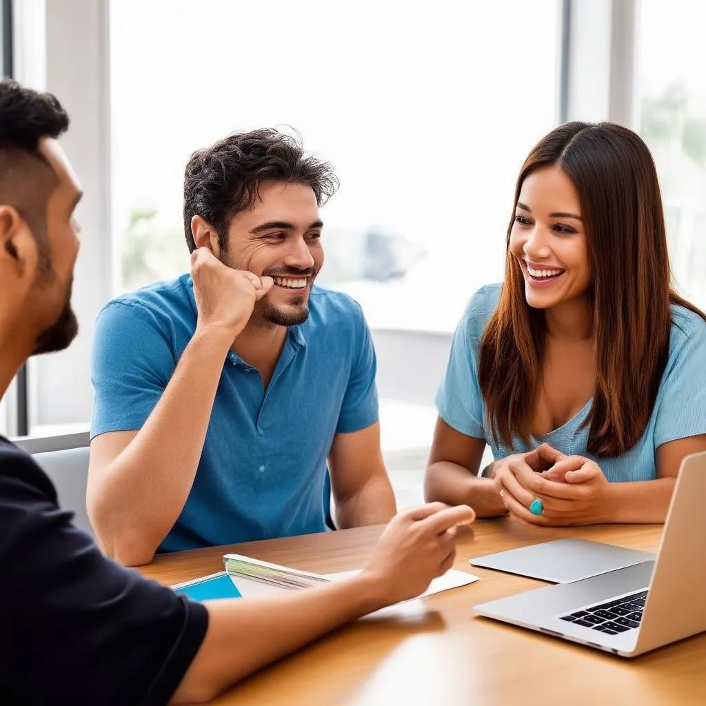 Couple Planning Trip with Agent