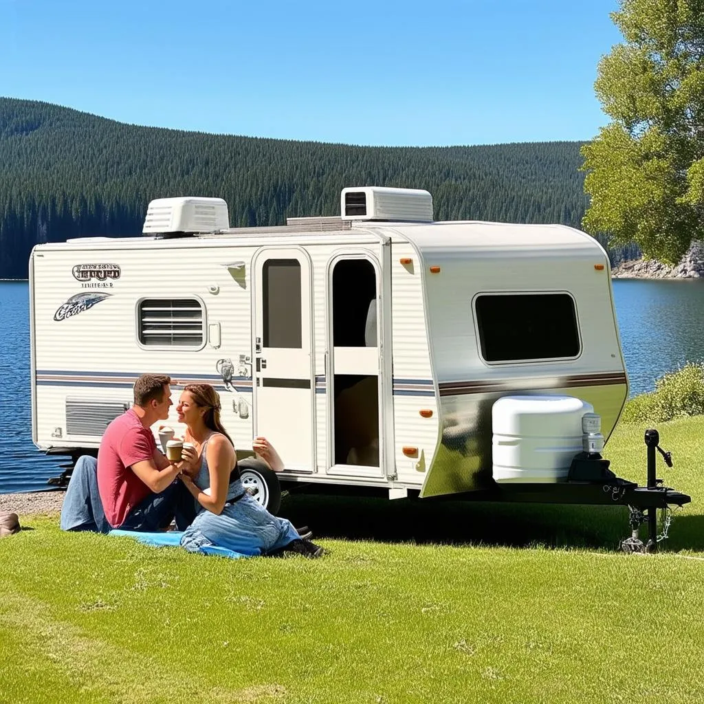 Couple by the Lake