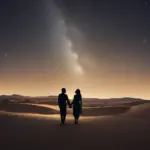 Couple Stargazing in Desert