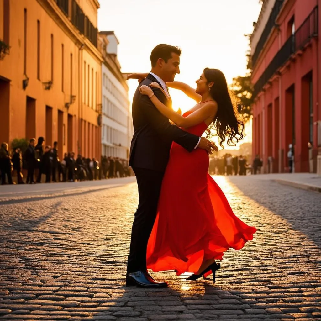 Couple Tango Dancing in Buenos Aires