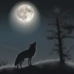 Coyote Howling at Moon