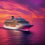 Cruise Ship at Sunset