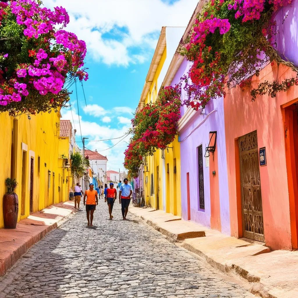 Colorful street in Trinidad, Cuba