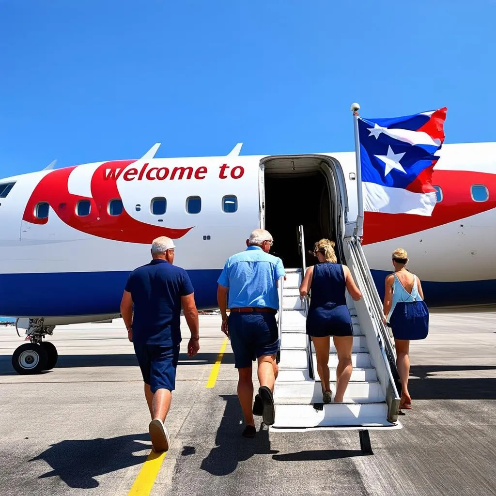 Arriving at the airport in Cuba