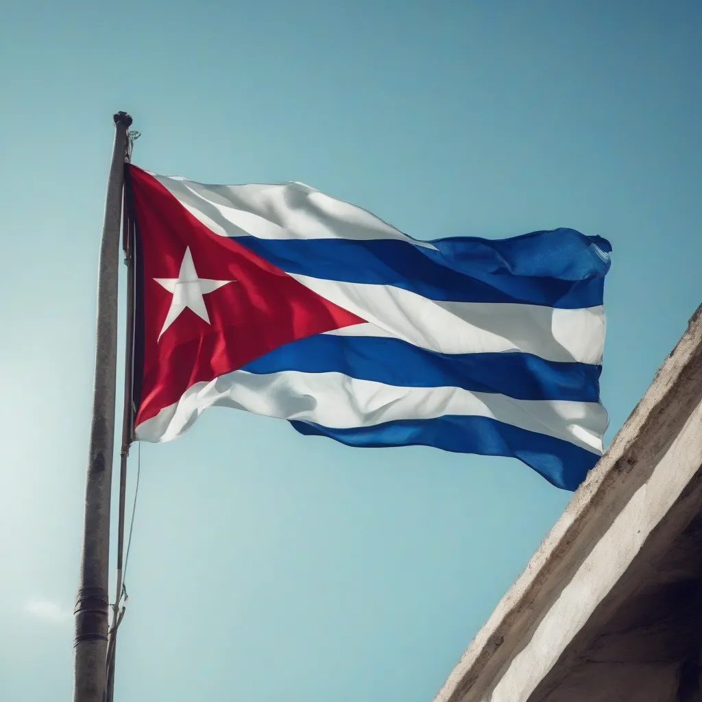 Cuban Flag Waving