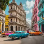 Colorful street scene in Havana, Cuba