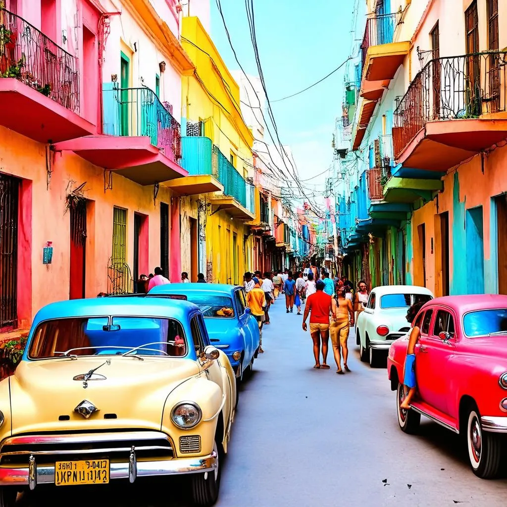 Vibrant Cuban Street