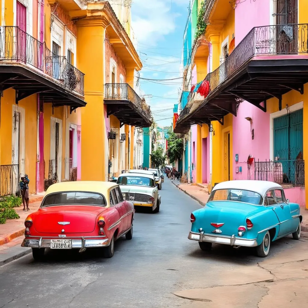 Vibrant Cuban Street