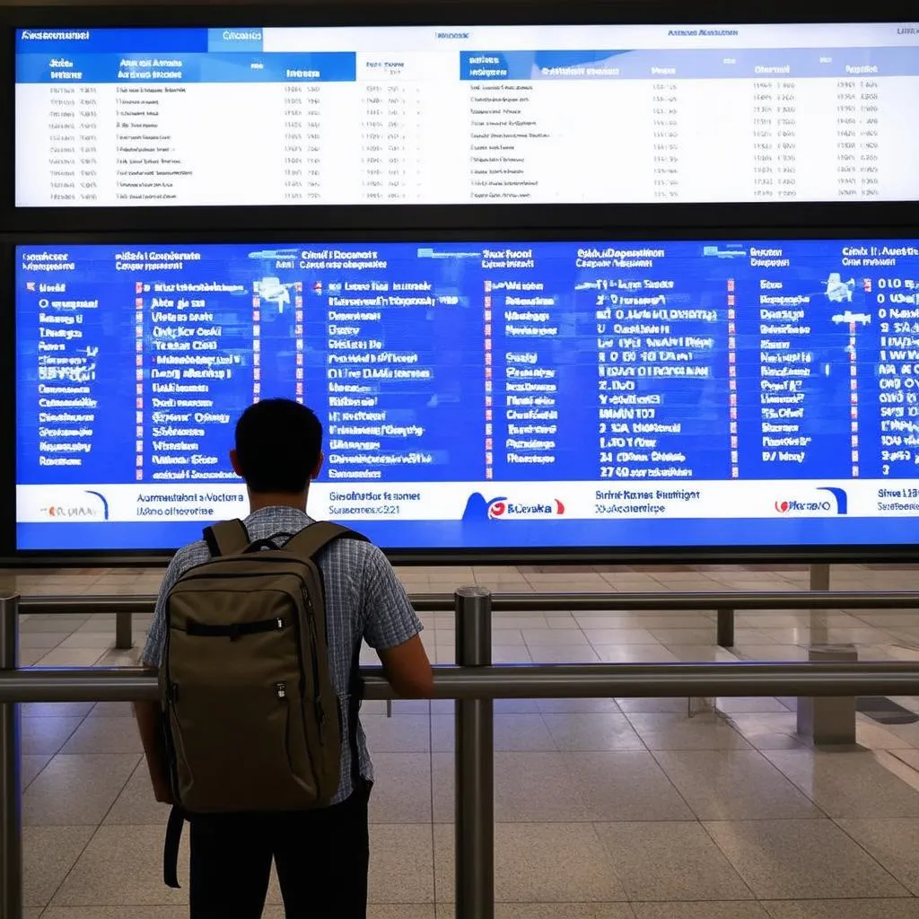 Cuban Traveler at Airport