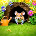 Curious Mouse Exploring Garden