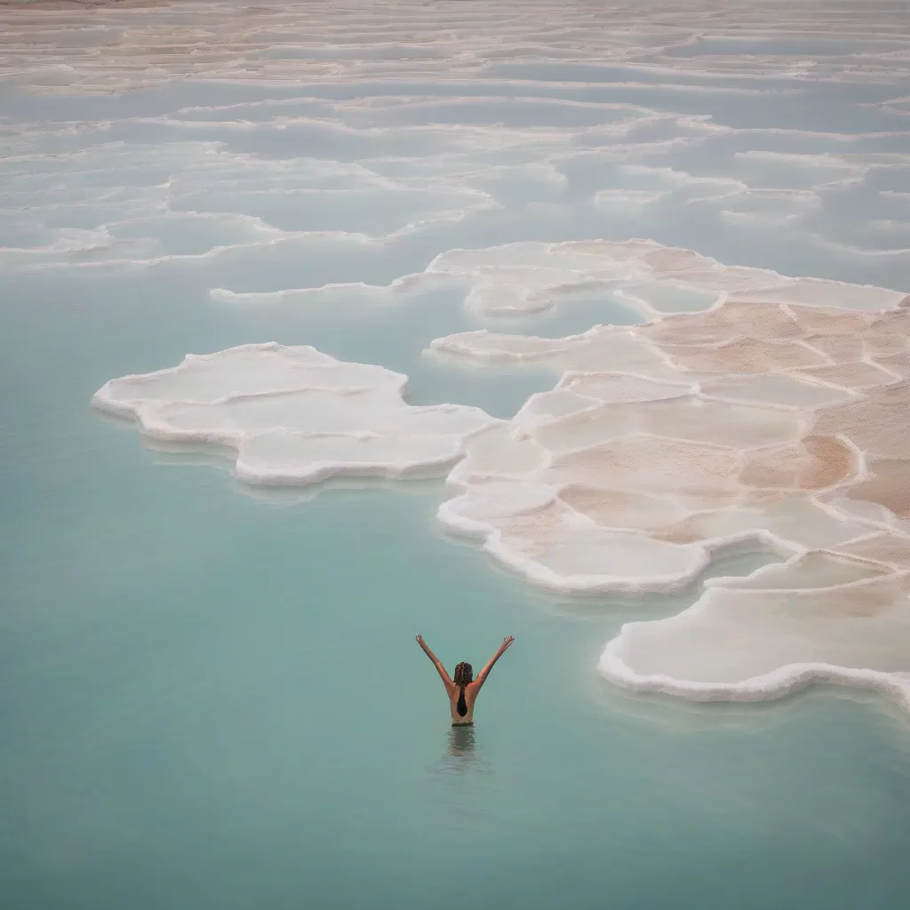 Floating in the Dead Sea