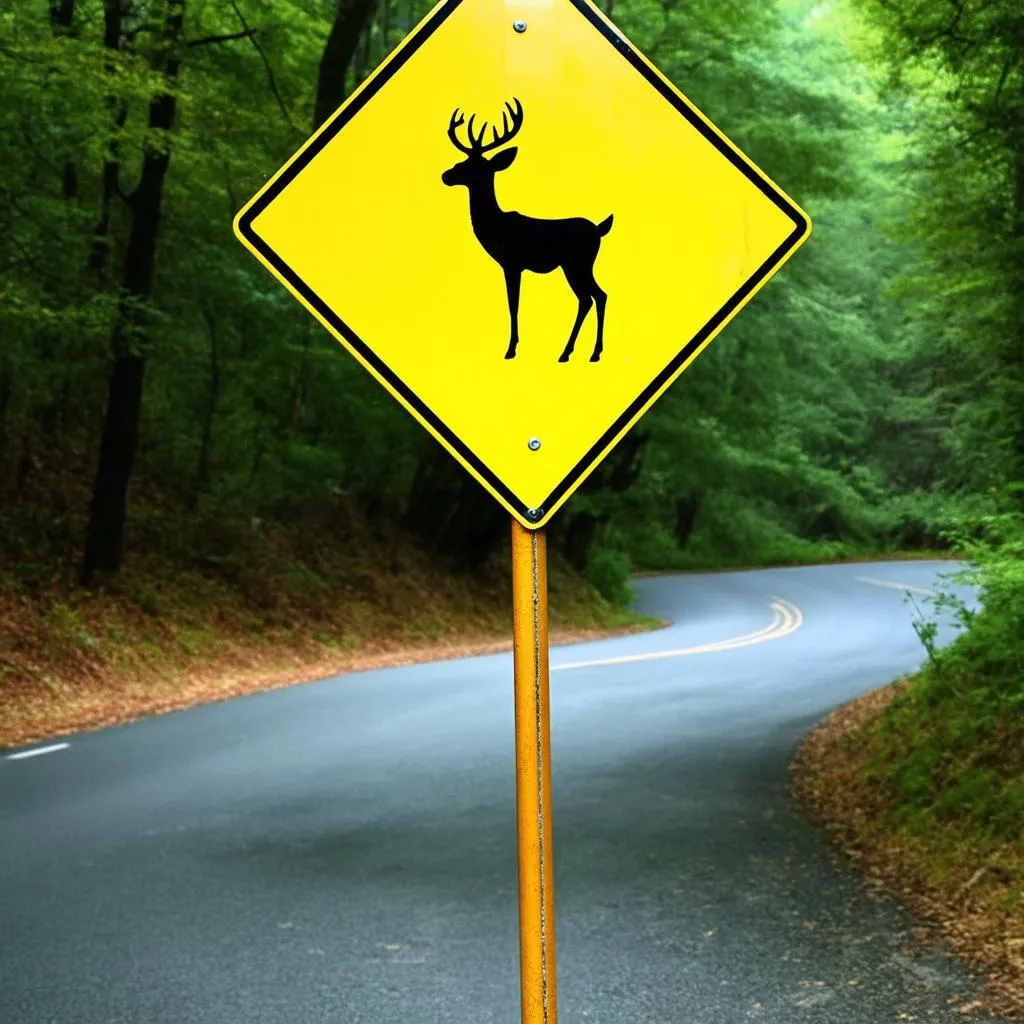 Deer Crossing Sign