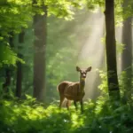 Deer in a Rain-Soaked Forest