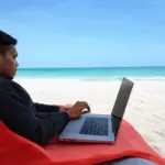 Digital Nomad on the Beach