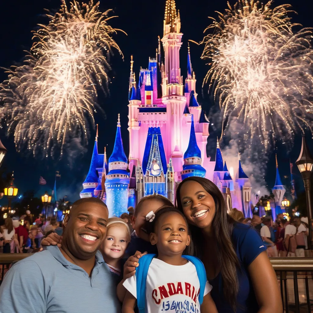 Family Enjoying the Magic Kingdom