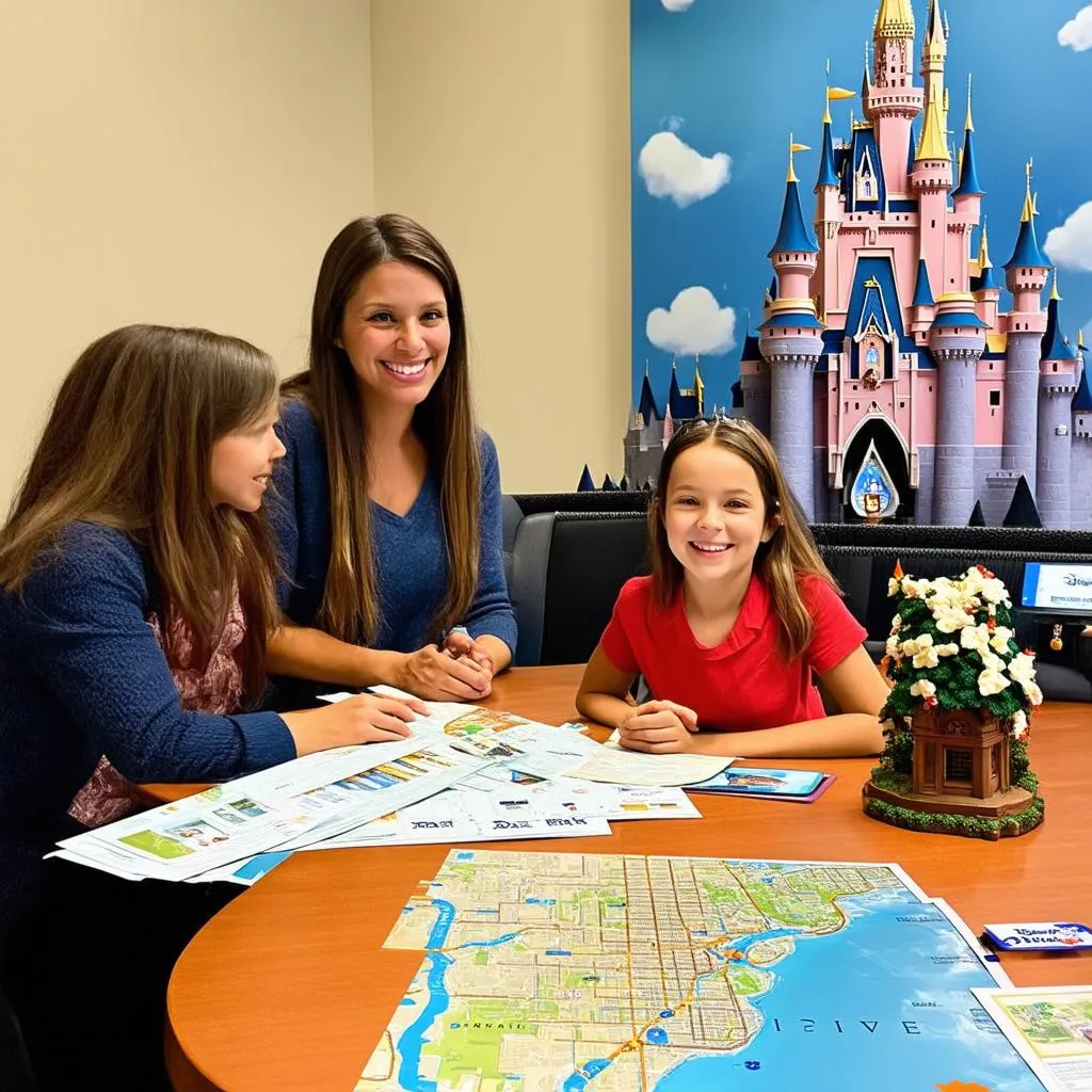 Disney Travel Agent Helping Family Plan Trip