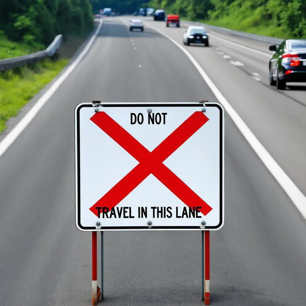 Navigating the “Do Not Travel in This Lane” Sign for Smoother Journeys