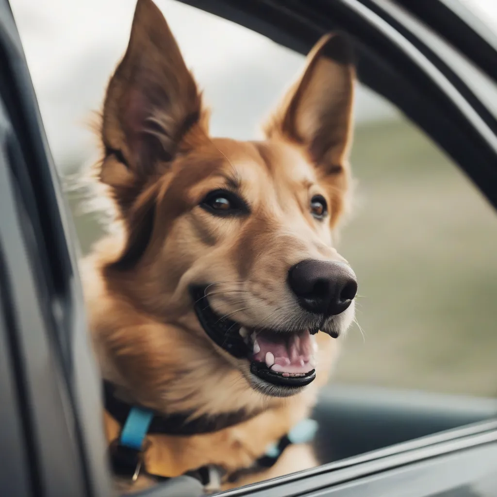 Adventurous Dog on a Road Trip