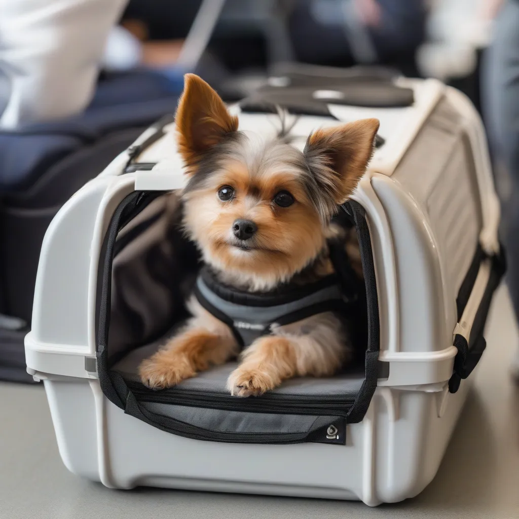 Dog in Airline Carrier