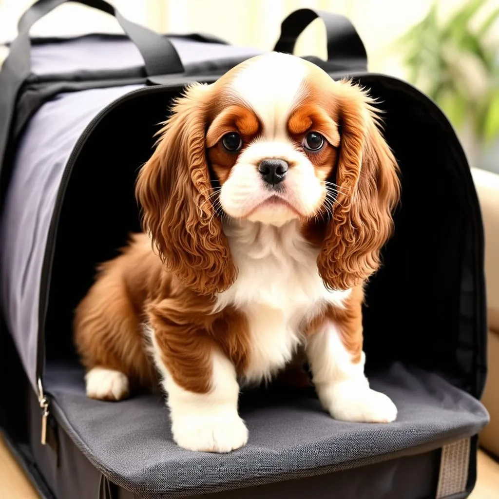 Dog in Airline Carrier