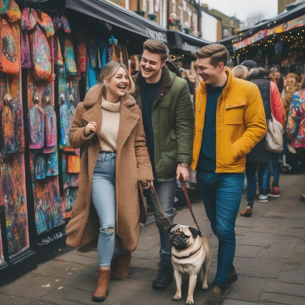 Walking a Dog in Camden Market