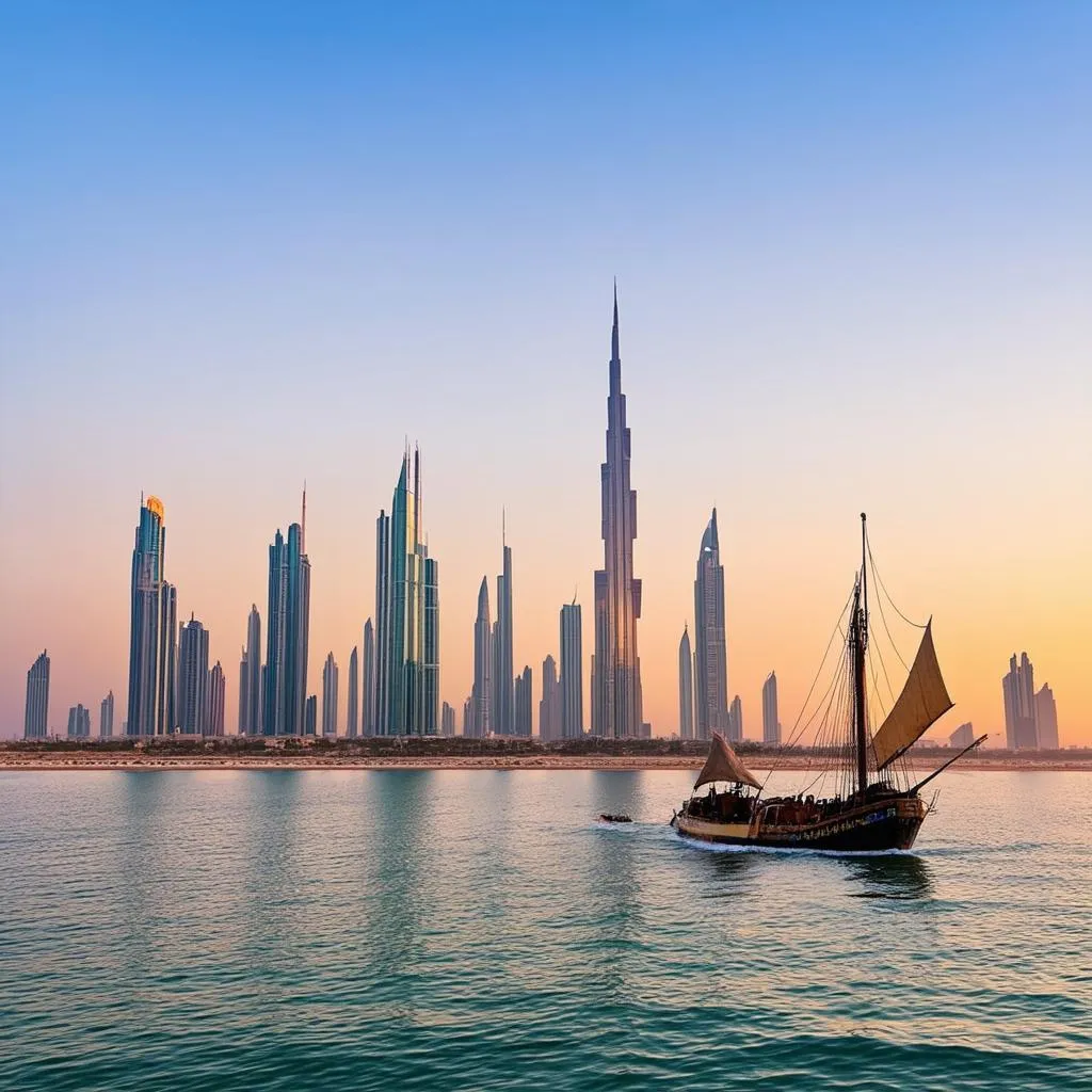 Doha Skyline at Sunset