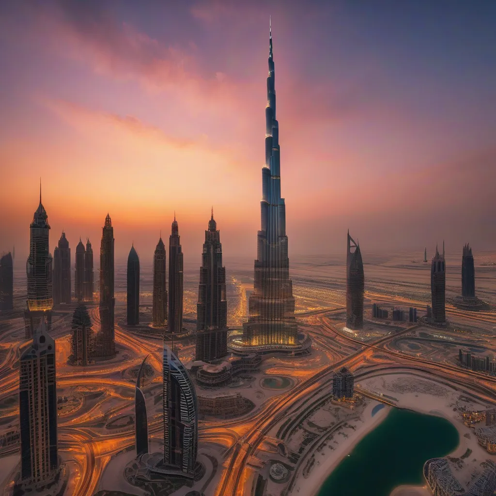 Dubai Skyline at Sunset