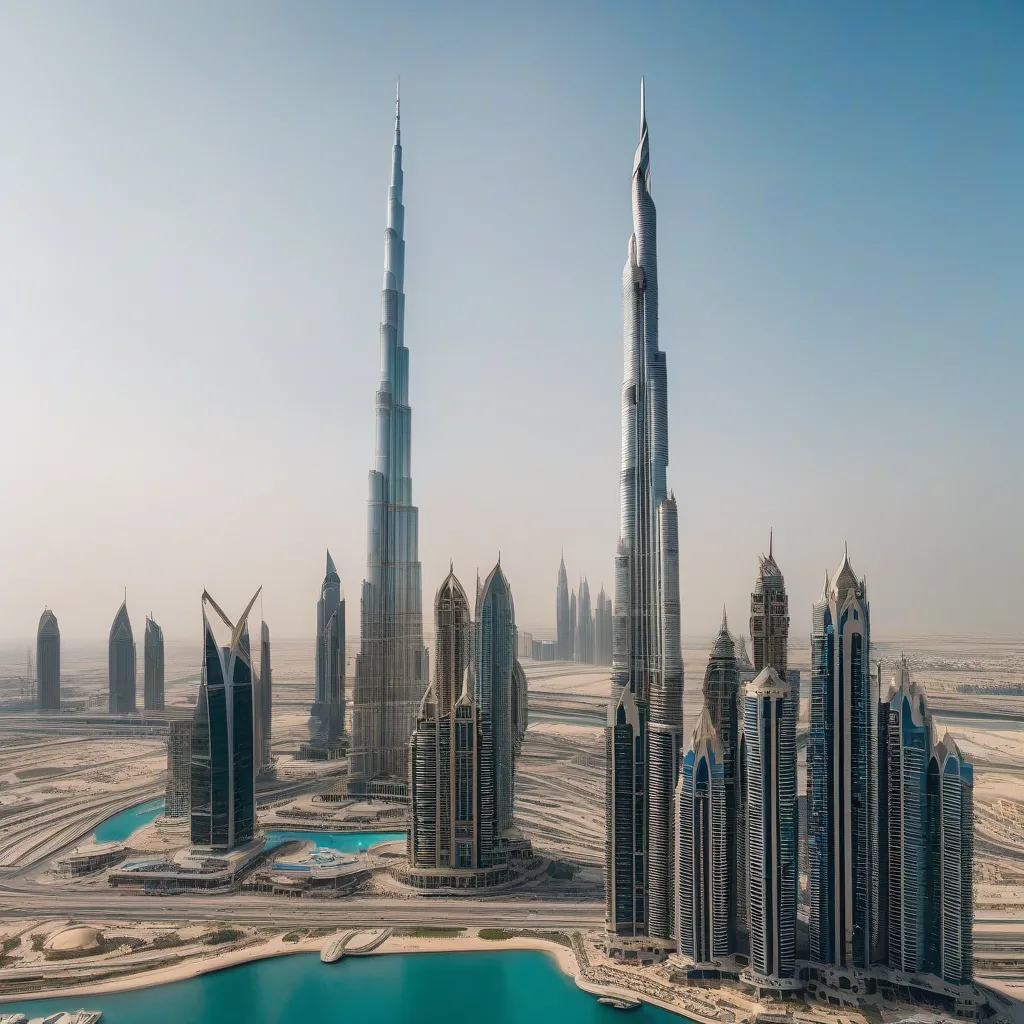 Modern skyline of Dubai