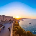 Dubrovnik City Walls at Sunset