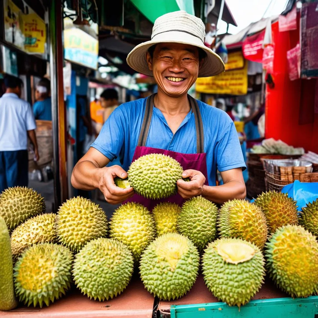 Durian street vendor