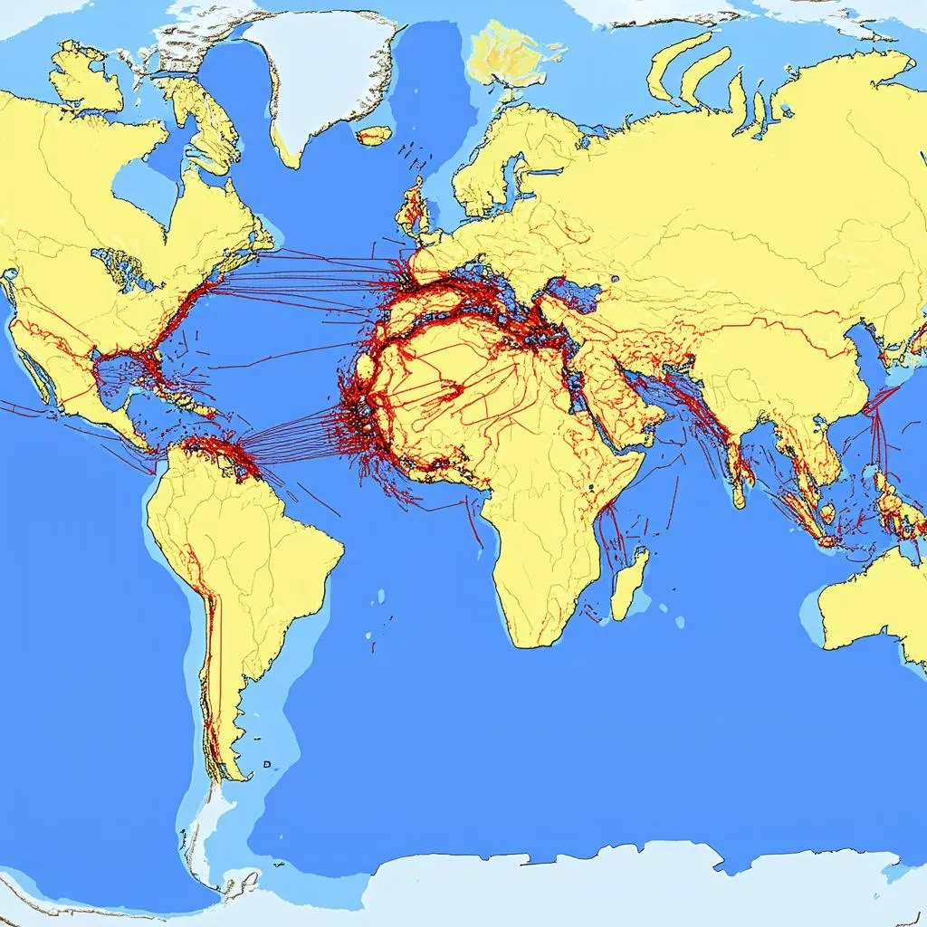 Global Earthquake Fault Lines