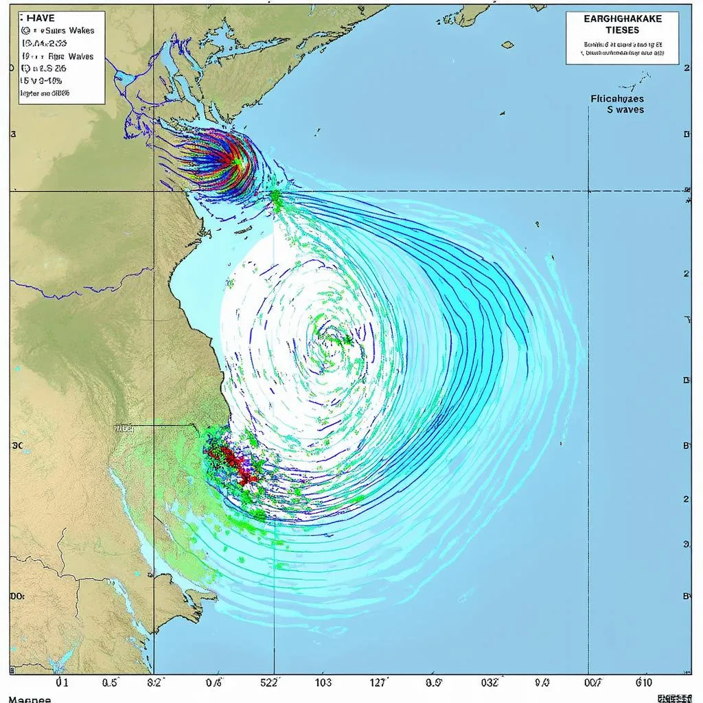 Earthquake Waves Traveling Across a Map