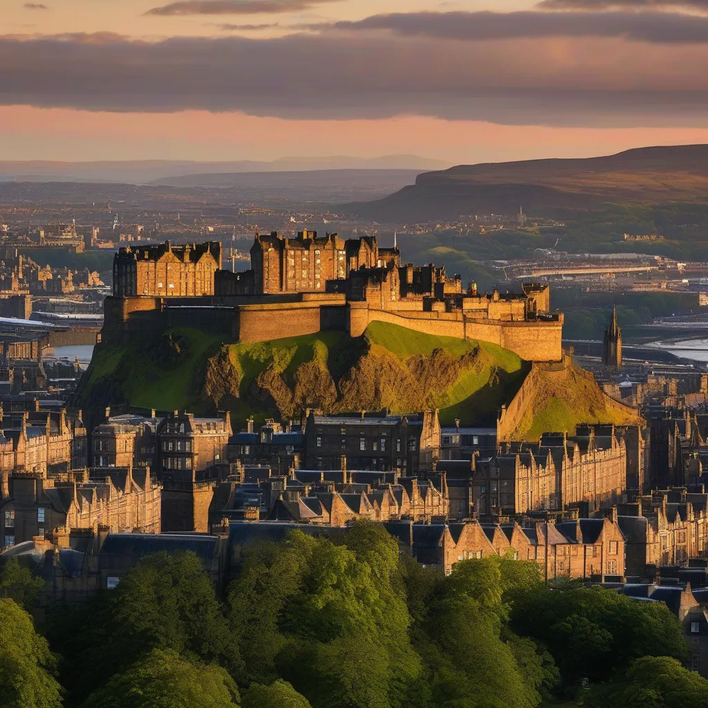 Edinburgh Castle at Sunset