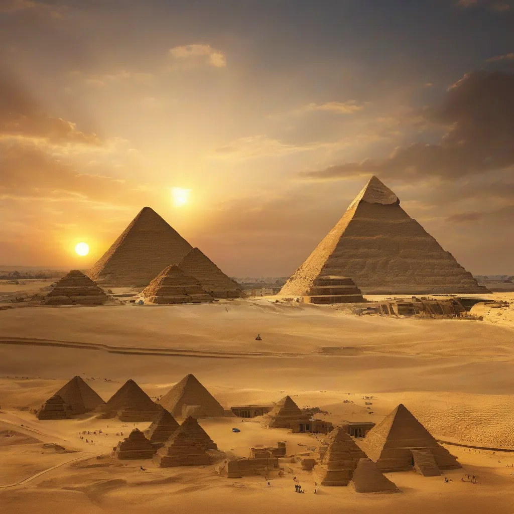 The Majestic Pyramids of Giza