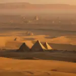 Sunset over the Pyramids