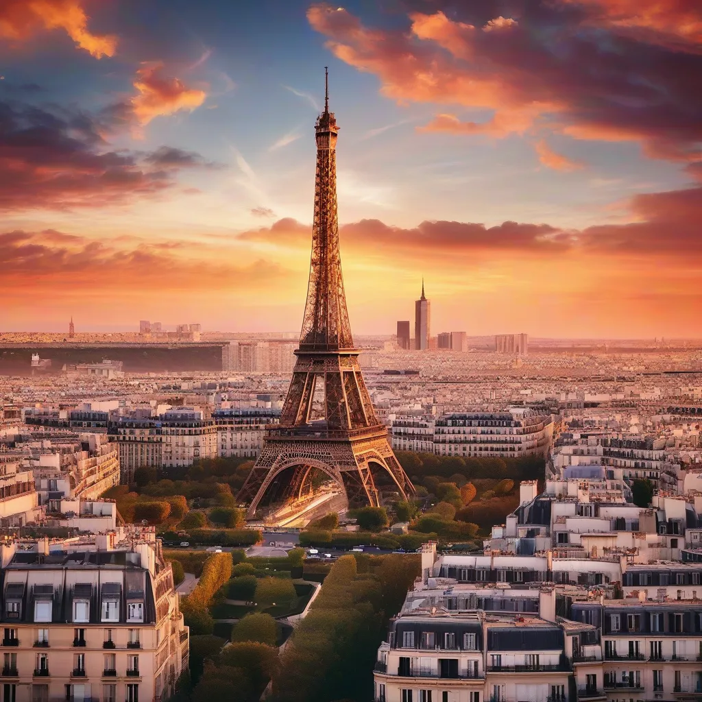 Eiffel Tower at Sunset