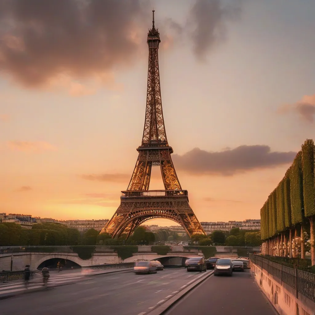 Eiffel Tower at Sunset